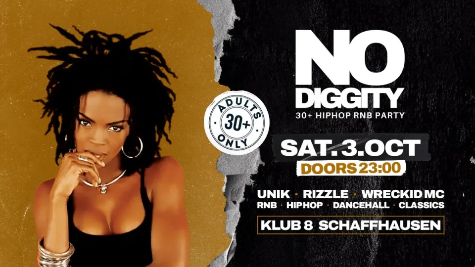 Flyer No Diggity - Klub 8 Schaffhausen 03.10.26