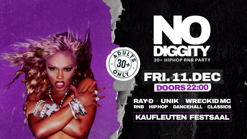 Flyer No Diggity - Kaufleuten Zürich 11.12.26