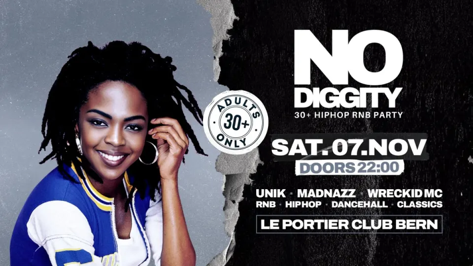 Flyer No Diggity - Le Portier Club Bern 07.11.26
