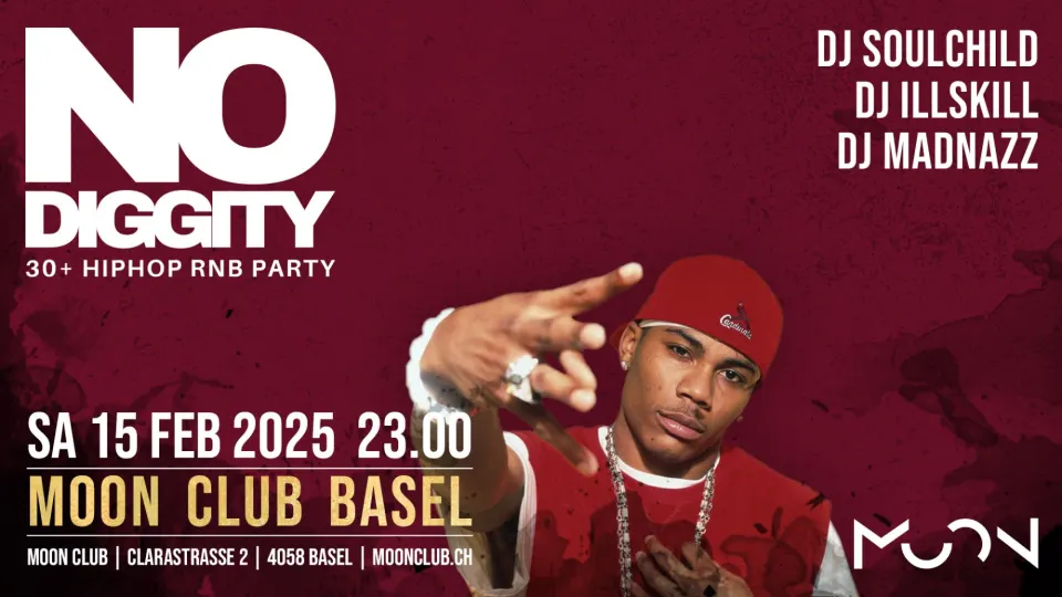 Flyer No Diggity - 30+ Hip Hop RnB Party