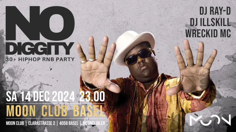 Flyer No Diggity - 30+ Hip Hop RnB Party