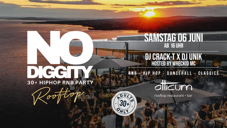 Flyer No Diggity - Rooftop Party - Atticum Tübach — Rooftop 06.06.26