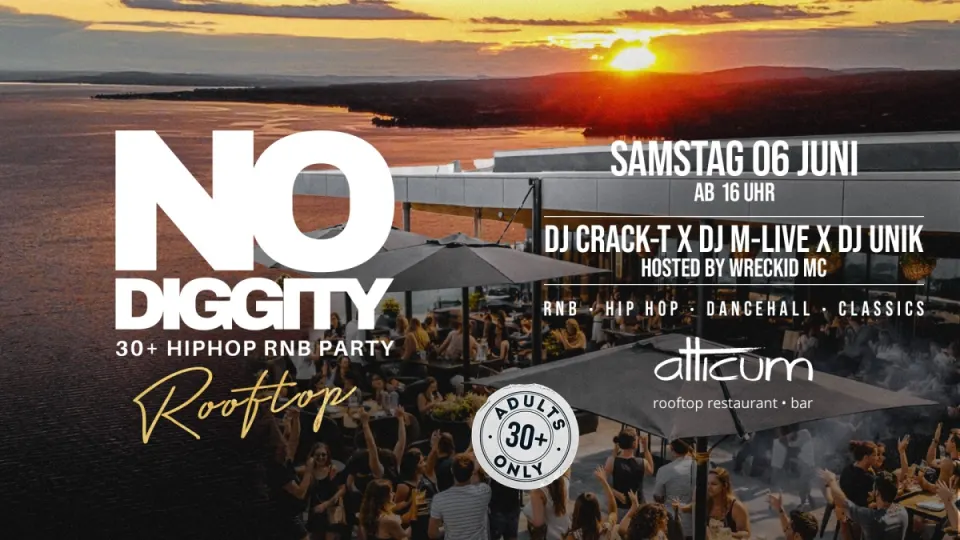 Flyer No Diggity Rooftop - Atticum Tübach — Rooftop 06.06.26